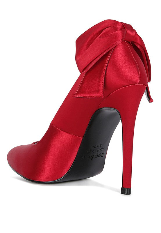 HORNET Grüne Pumps aus Satin mit Stilettoabsatz