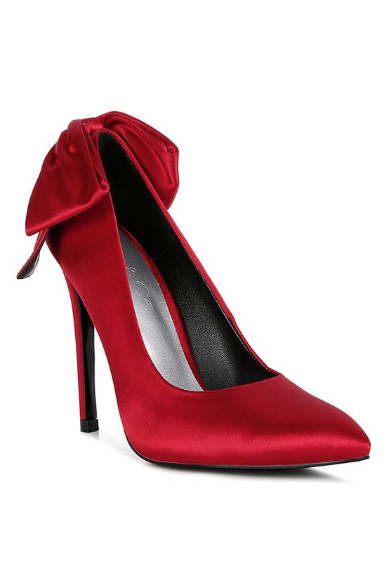 HORNET Grüne Pumps aus Satin mit Stilettoabsatz