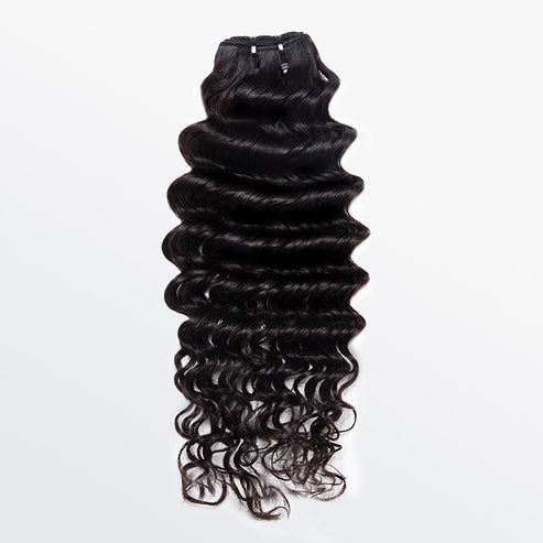 18-30 inch Raw Vietnam Hair Bundles Deep Wavy #1B Natural Black