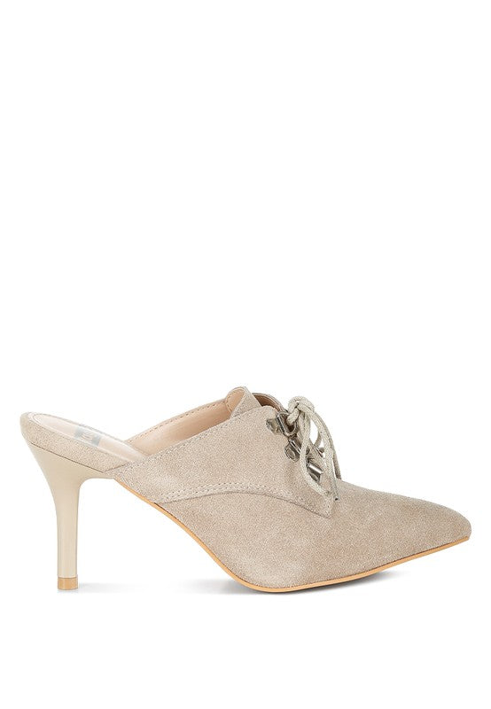 Miladi – Pantoletten aus Wildleder mit Stilettoabsatz