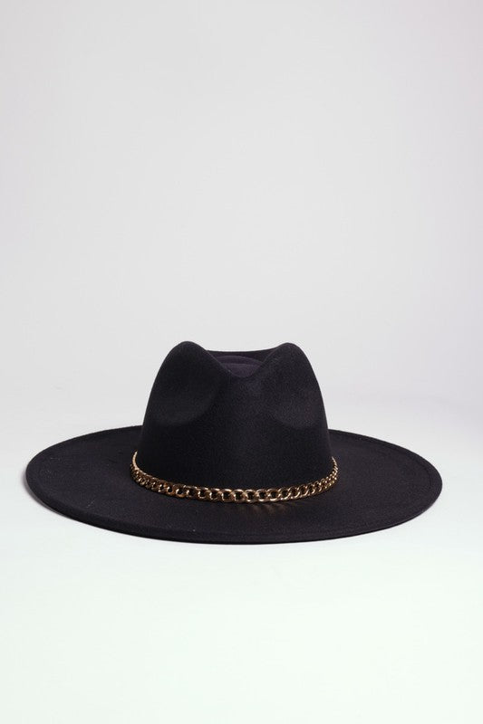 Gold Chain Fedora Hat – Casual Luxury – LA BÂCHÉ