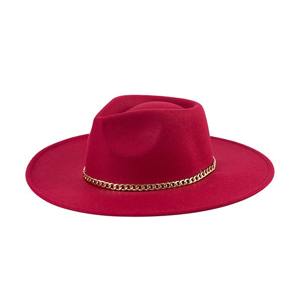 Gold Chain Fedora Hat – Casual Luxury – LA BÂCHÉ