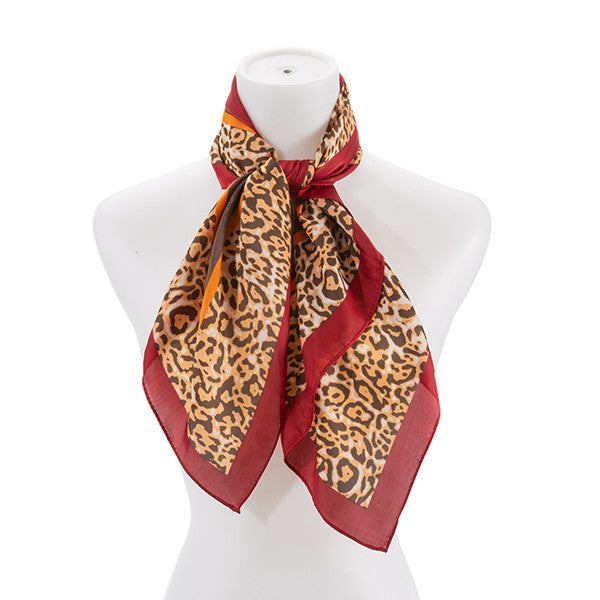 Leopard Print Silk Scarf – Multi Use – LA BÂCHÉ