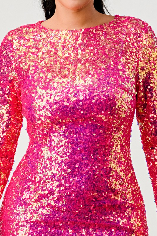 GLAMOUR MAXIKLEID MIT PAILLETTEN