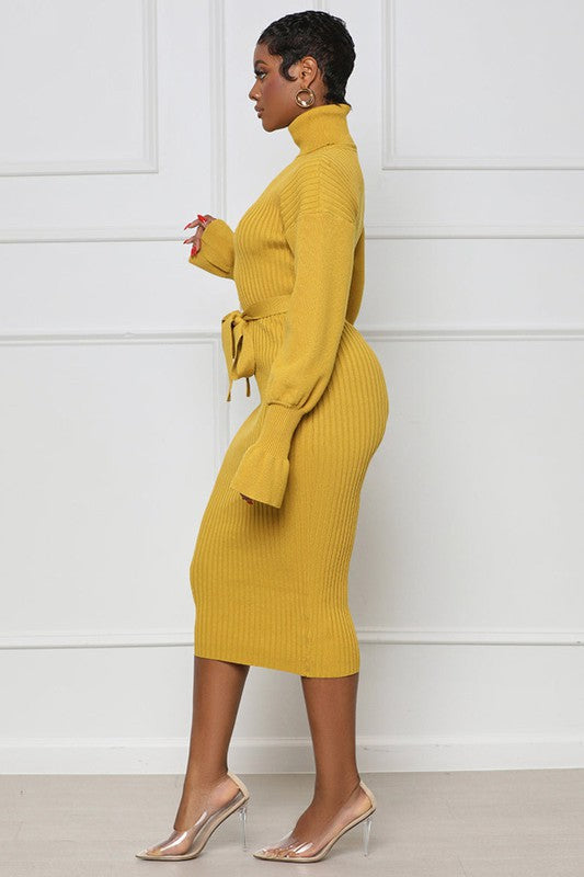 WOMEN FASHION LONG MAXI SWEATER DRESS