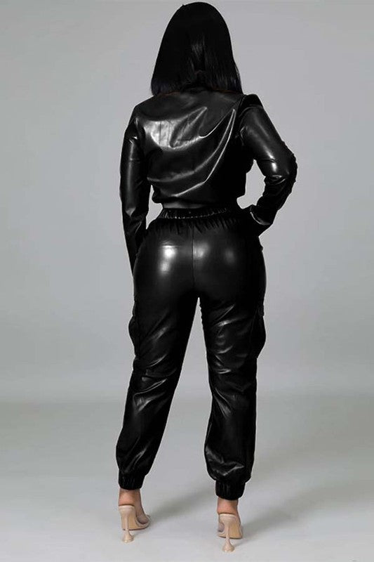 SEXY PU-LEDER 2-TEILIGES HOSENSET