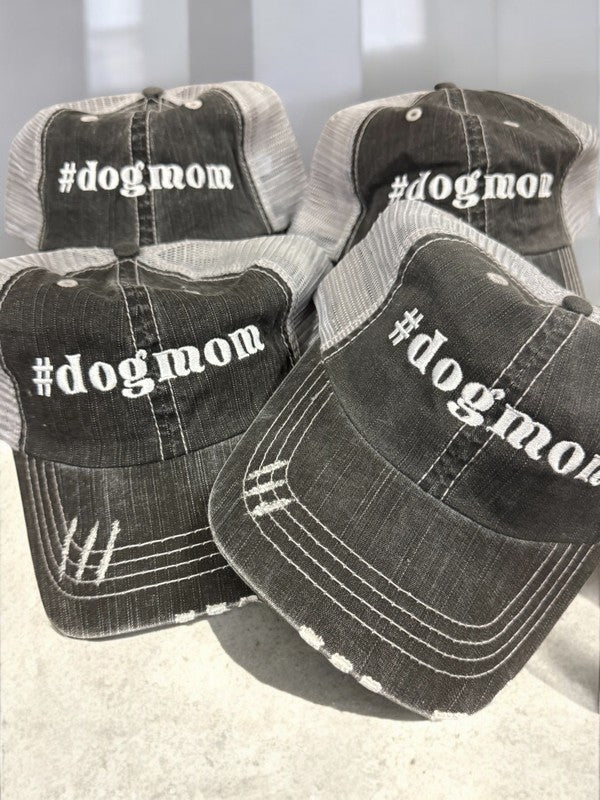 #dogmom Trucker Hat – Embroidered Mesh Cap – LA BÂCHÉ