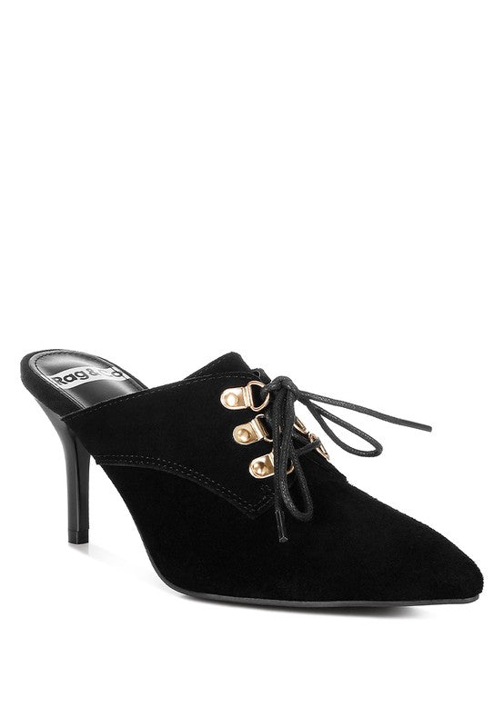 Miladi – Pantoletten aus Wildleder mit Stilettoabsatz