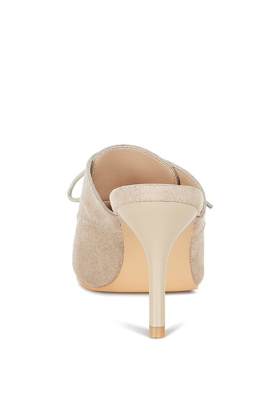 Miladi – Pantoletten aus Wildleder mit Stilettoabsatz