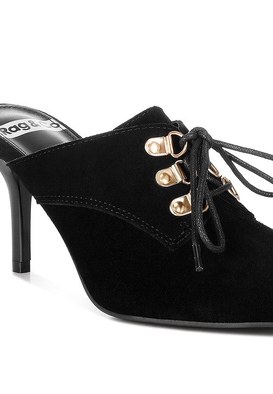 Miladi – Pantoletten aus Wildleder mit Stilettoabsatz