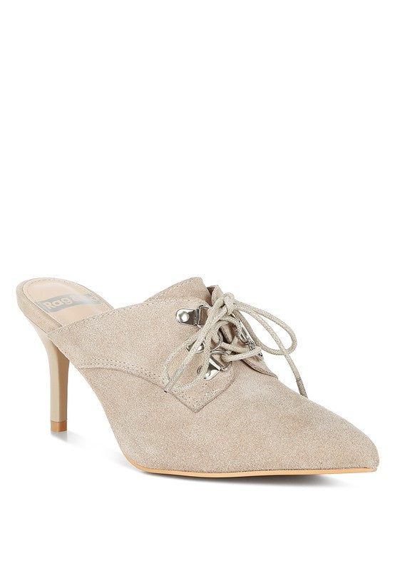 Miladi – Pantoletten aus Wildleder mit Stilettoabsatz